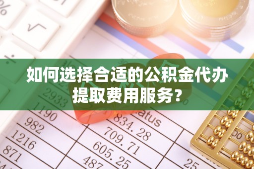 天河如何选择合适的公积金代办提取费用服务？