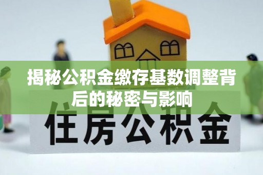 天河揭秘公积金缴存基数调整背后的秘密与影响
