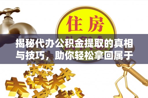 天河揭秘代办公积金提取的真相与技巧，助你轻松拿回属于你的钱