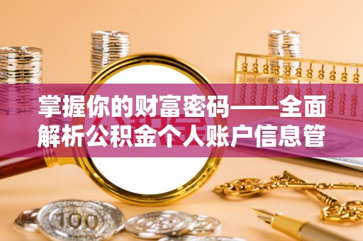 天河掌握你的财富密码——全面解析公积金个人账户信息管理与优化