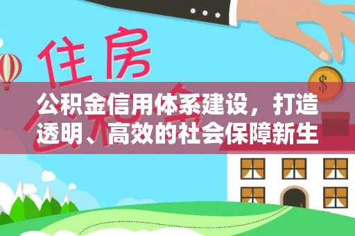 天河公积金信用体系建设，打造透明、高效的社会保障新生态