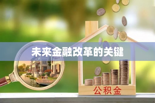 天河未来金融改革的关键