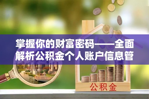 天河掌握你的财富密码——全面解析公积金个人账户信息管理与优化