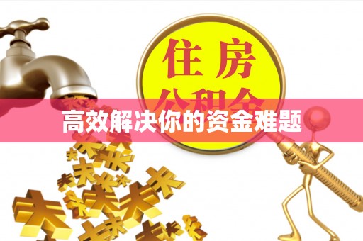 天河高效解决你的资金难题
