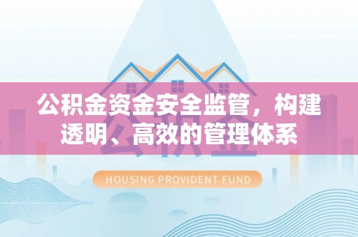 天河公积金资金安全监管，构建透明、高效的管理体系
