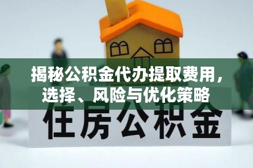 天河揭秘公积金代办提取费用，选择、风险与优化策略