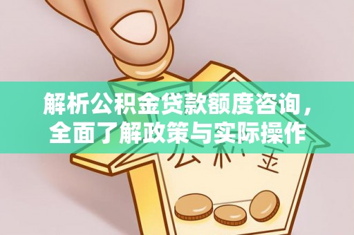 天河解析公积金贷款额度咨询，全面了解政策与实际操作